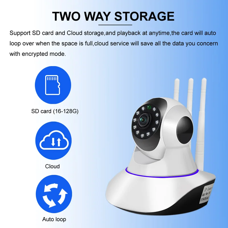 Камера видеонаблюдения QZT 360 P инфракрасная с функцией ночного видения Wi-Fi HD 1080 |