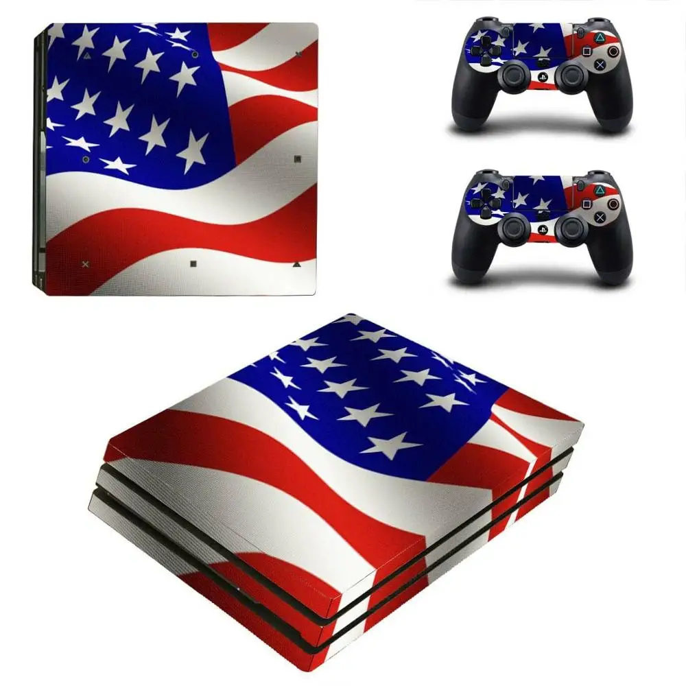 Наклейка с американским флагом США для PS4 Pro наклейка s Play station 4 наклейки PlayStation