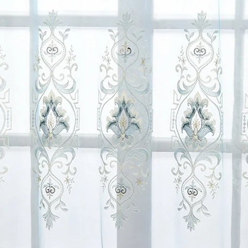 Color 1 Tulle Европейские Роскошные жаккардовые вышитые шторы rideau оккультантные шторы для гостиной, спальни, пользовательские гостиничные шторы M115#4 - Цвет: Color 1 Tulle