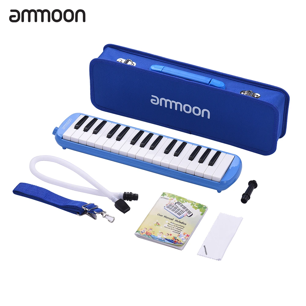 

ammoon 32 Keys Melodica Piano Style Keyboard Harmonica Mouth Organ with Mouthpiece Cleaning Cloth Carry Case for Musical Gift