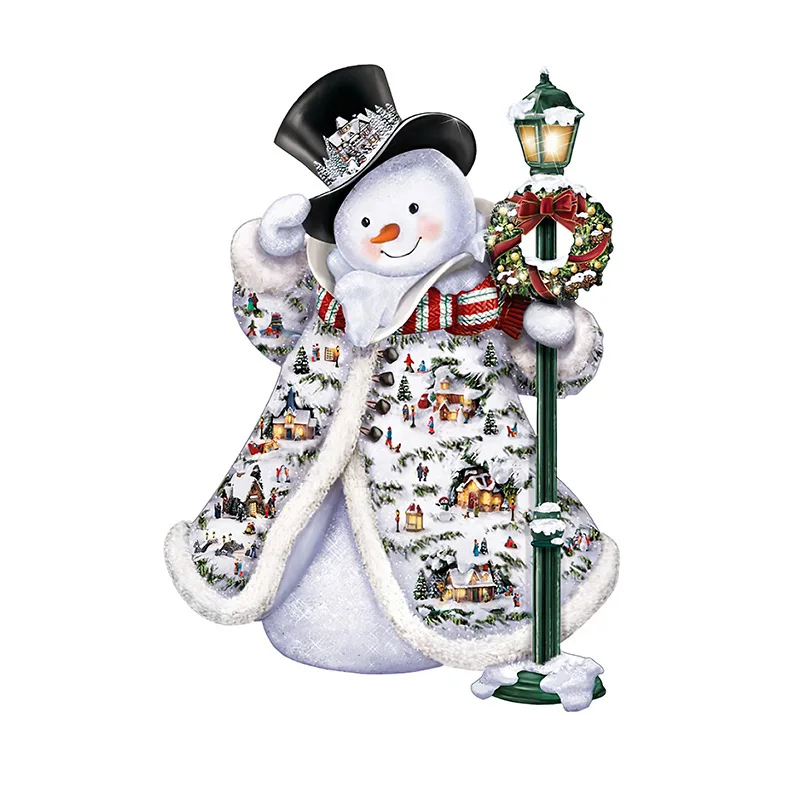 

Christmas Snowman Wall Stickers Window Decals Glass Cabinet Door Wallpaper Self-Adhesive Ornaments Art Home Decor