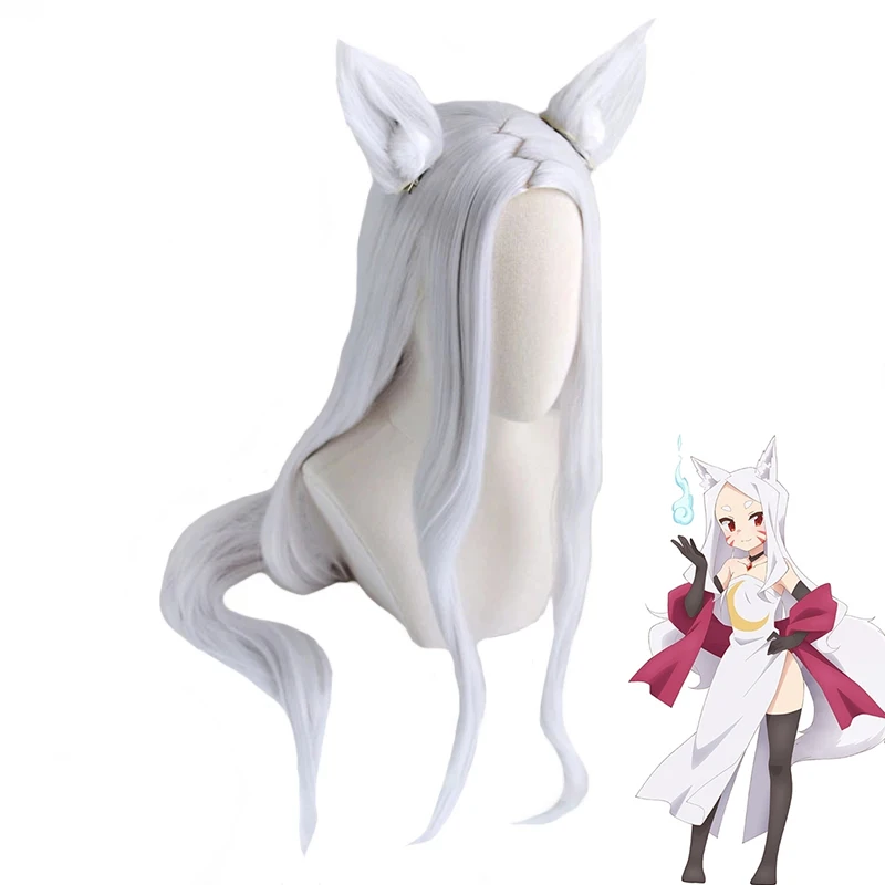 Парик для косплея Shiro из аниме Sewayaki Kitsune No Senko san Длинные термостойкие волосы парик