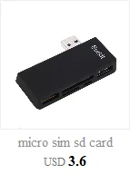 Micro sim sd кард-ридер usb 2,0 кард-ридер высокоскоростной мини USB 2,0 Micro SD TF T-Flash кард-ридер адаптер