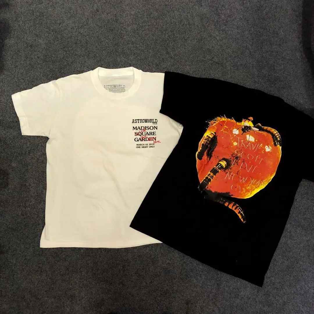 

ASTROWORLD t-shirt New York City limited flame apple tour short-sleeved astroworld tee hanukkah skateboard TRAVIS SCOTT t shirt