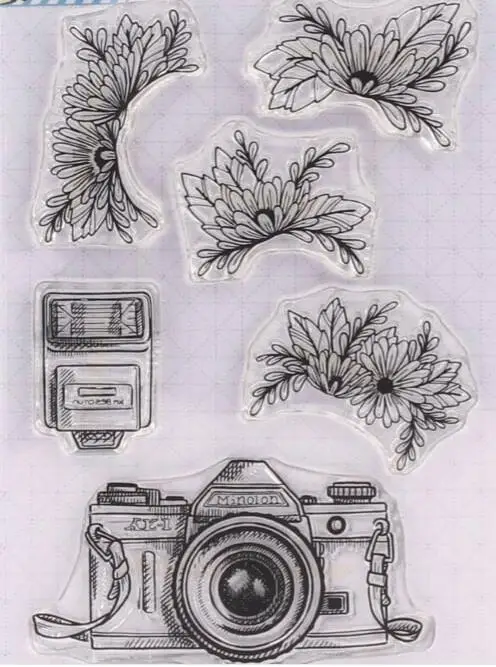 Французский/прозрачный силиконовый штамп для камеры/уплотнение DIY