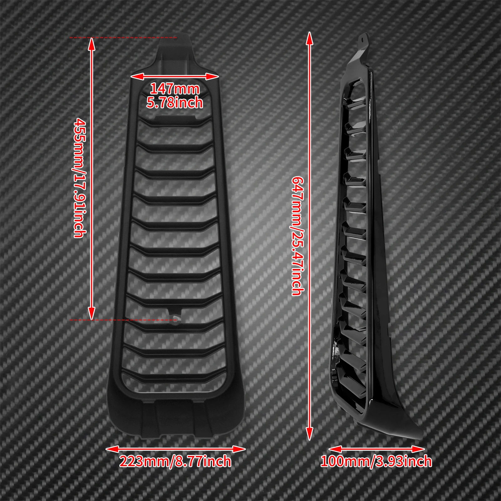 Мотоцикл передний подбородок обтекатель спойлер рамка Крышка глянцевый черный