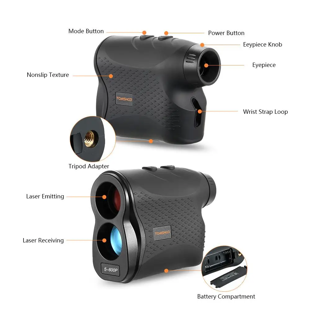 

600 Yards Hunting Laser Rangefinders Scan Fog Modes Distance Speed Measurement Laser Range Finder Golf Monocular Telescope