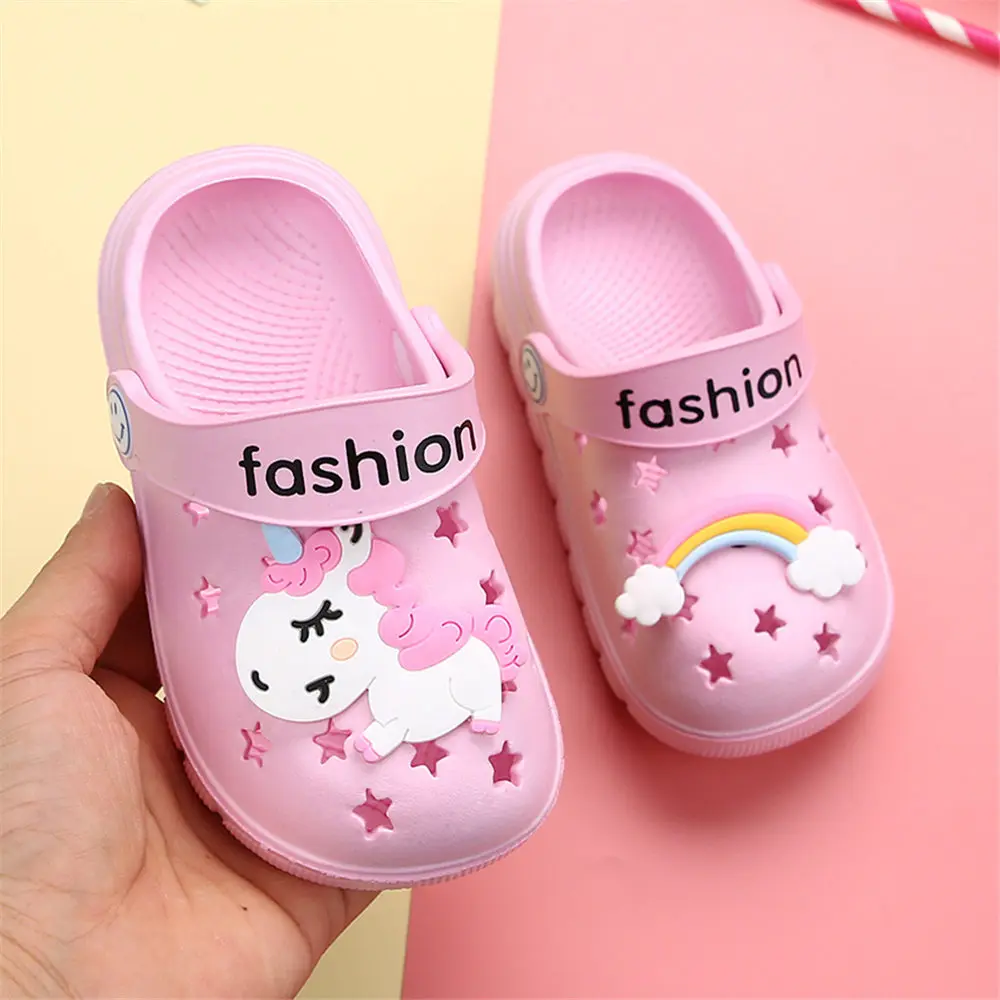 Pink Детские тапочки Снежной королевы, Эльзы, Анны, Софии; коллекция года; обувь для плавания; детская водонепроницаемая обувь; нескользящие детские тапочки; милая обувь для девочек - Цвет: Pink