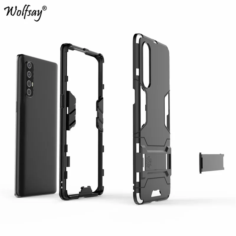 for oppo reno3 pro case shockproof soft rubber armor pc phone case bumper for oppo reno3 pro protective cover for oppo reno3 pro free global shipping