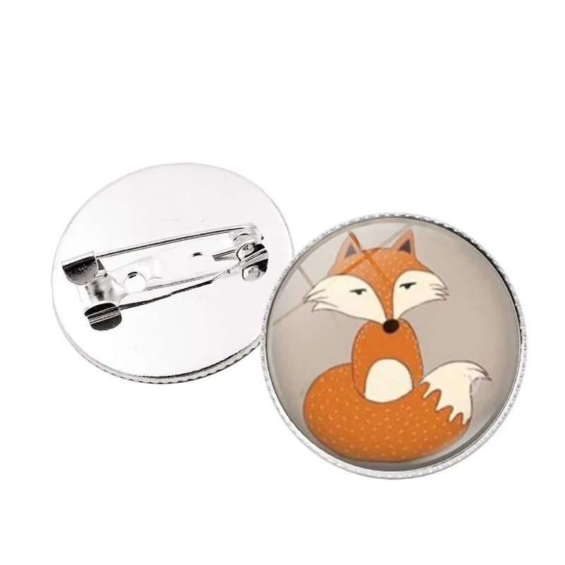 1 шт. брошь в виде мультяшной лисы булавки с милыми рисунками животных лесу