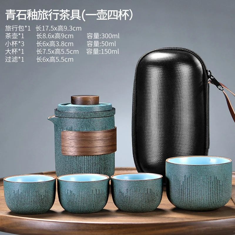 

Tea Set Aesthetic Charms Porcelain For Adults Portable Teapot And Cup Set Kung Fu Zestaw Do Herbaty Travel Tea Set BK50CJ