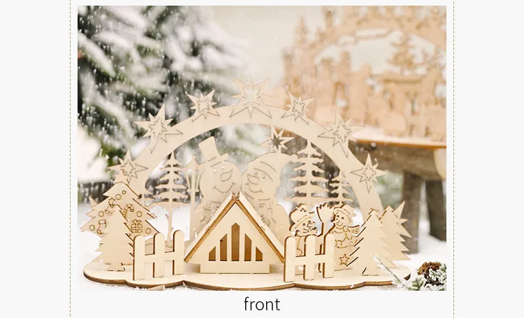 Высокое качество красивые новые рождественские деревянные украшения для дома
