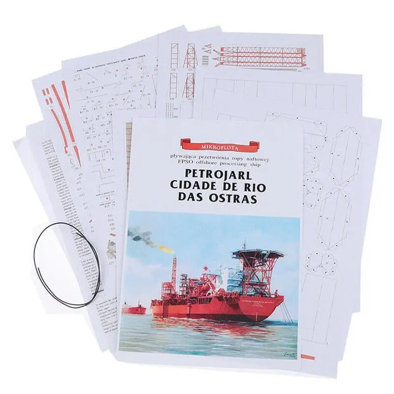 

1:400 Norwegian offshore floating production storage model paper model art DIY handmade paper tanker ship Y3U5