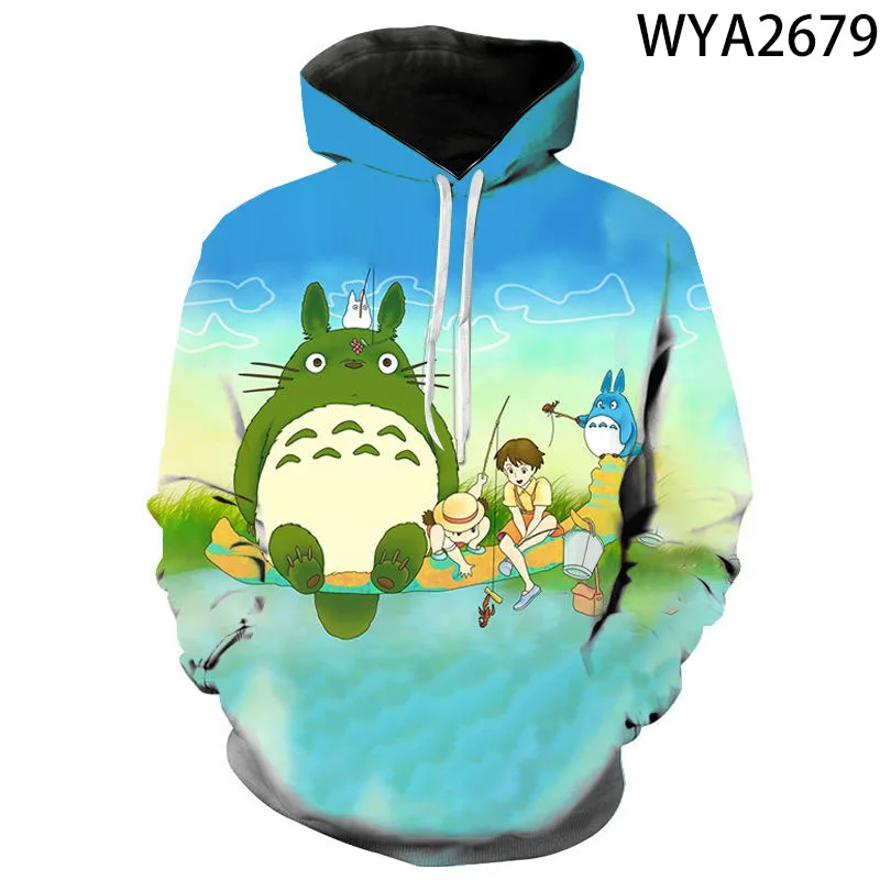

New Fashion Totoro Printed 3D Hoodies Streetwear Pullover Long Sleeve Men Women Children Sweatshirts Tops