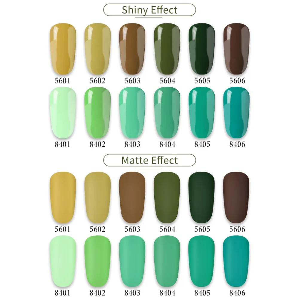 HNM Green Yellow Matte Effect Gel Nail Polish Need Matt Top Coat Base Semi Permanent UV LED Lamp Hybrid Varnishes Lacquer Gellak