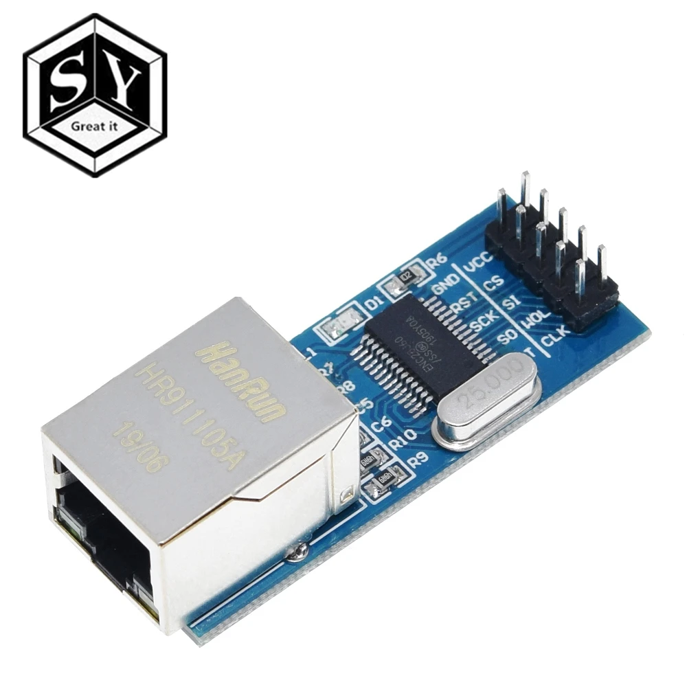 1 шт. Great IT ENC28J60 Ethernet LAN сетевой модуль SPI порт для Arduino 51LPC AVR ARM PIC