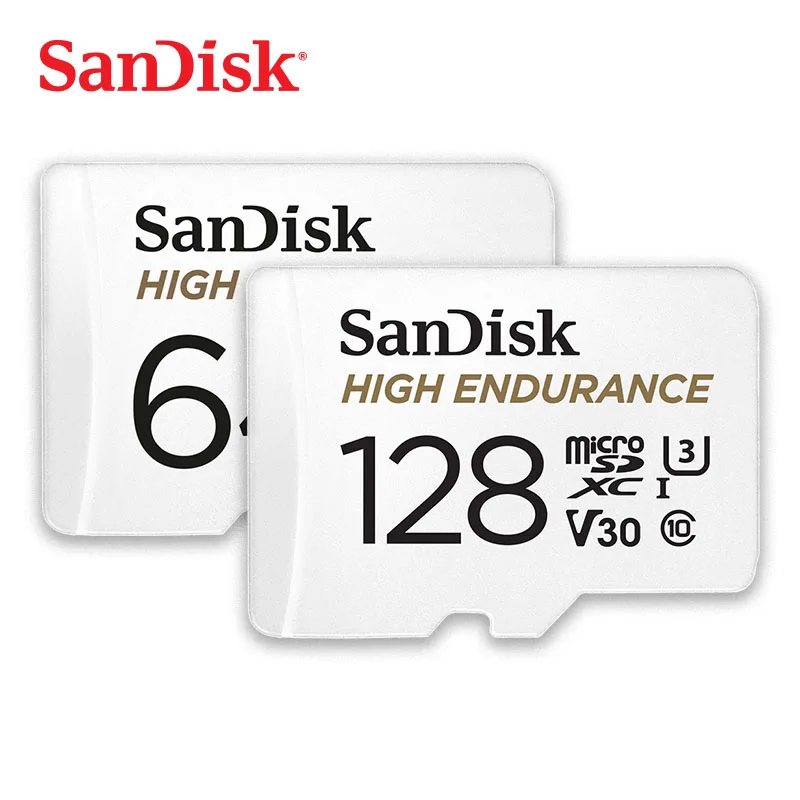 

SanDisk Memory Card High Endurance micro SD Card C10 V30 U3 4K 32GB 64GB 128GB 256GB TF Cards for Dash Cam Home Video Monitoring