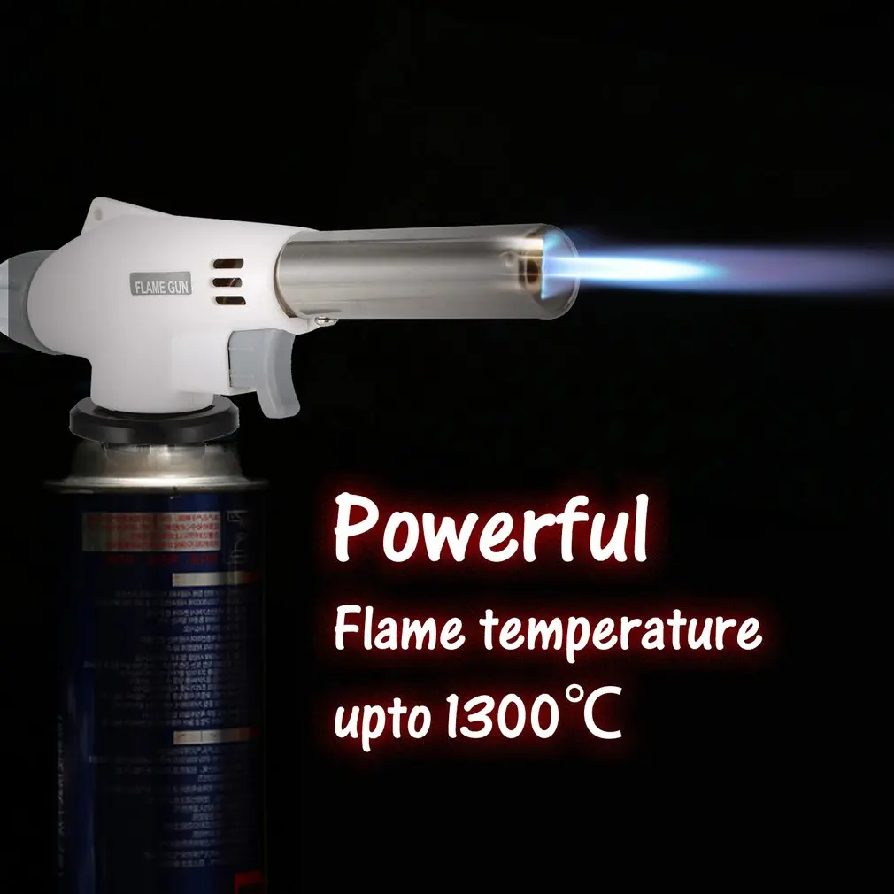 Wind Fully Automatic Electronic Flame Gun Butane Burners Gas Adapter Torch Hiking Camping Equipment Tool Welding Gas Torch