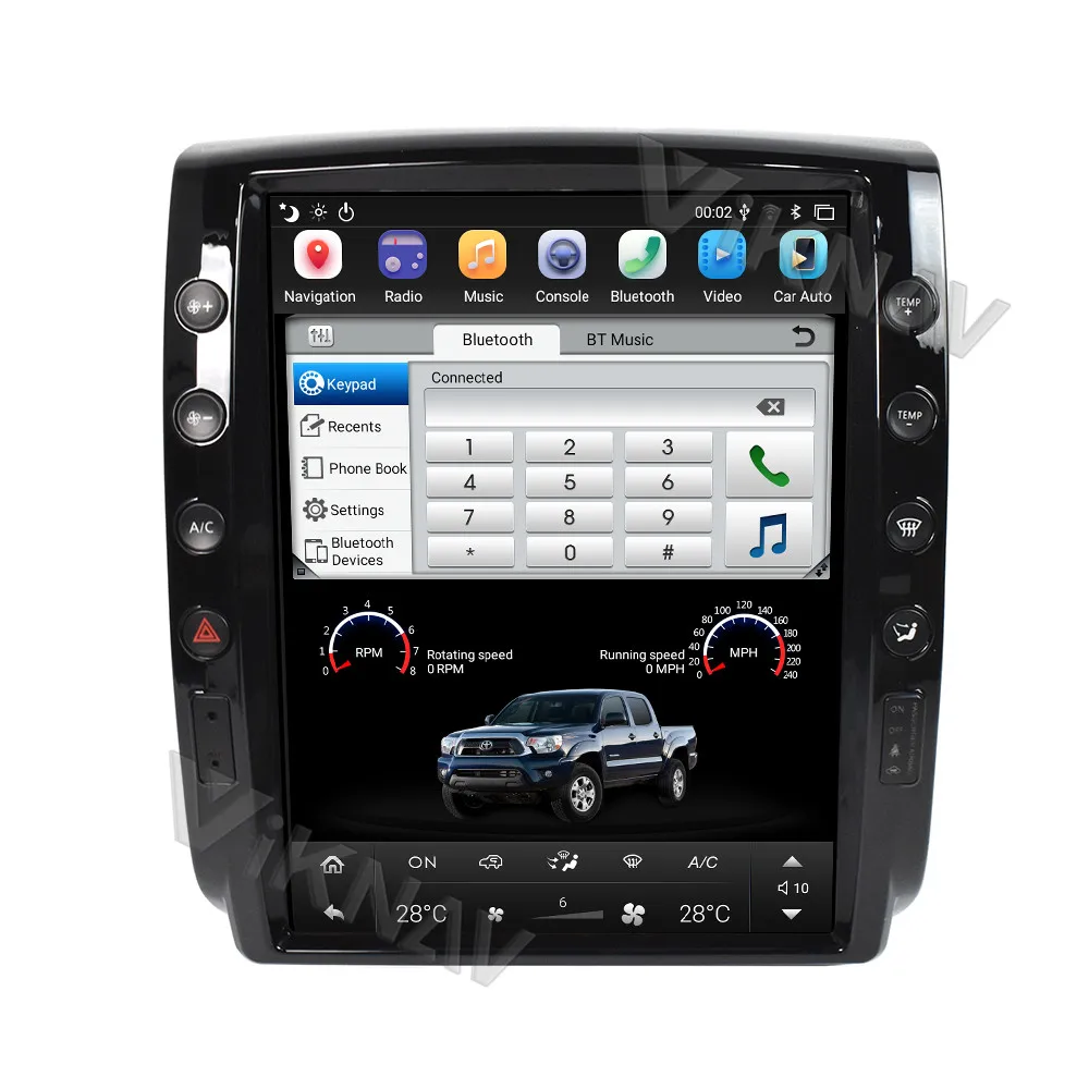 Автомобильный мультимедийный радиоприемник 12 1 дюймов Android для TOYOTA Tacoma 2 N200 Hilux