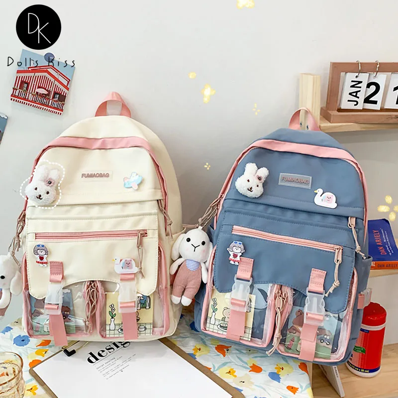 

Рюкзак женский из ПВХ, прозрачный, с двумя карманами, большой емкости