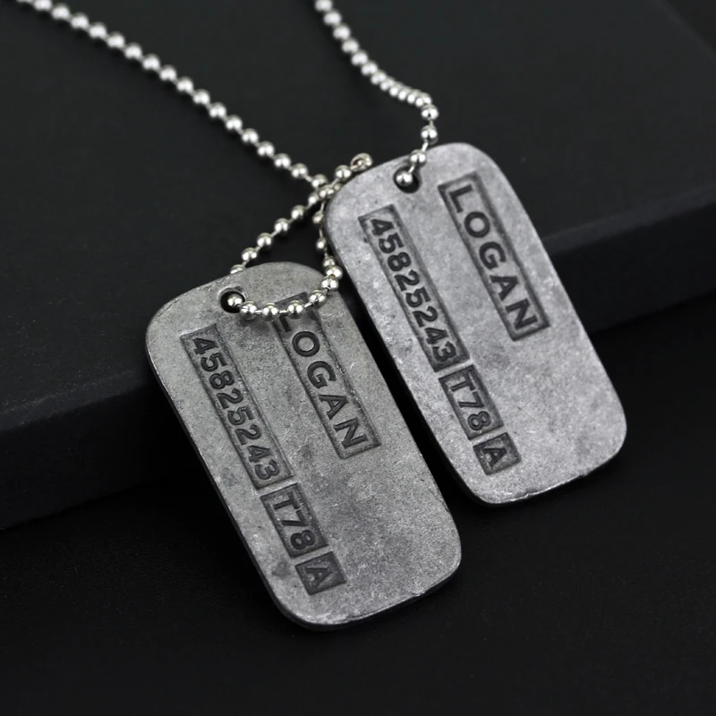 X-men Росомаха Логан матовый стальной двойной Dog Tag кулон ожерелье