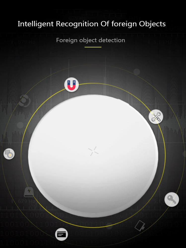 10 Вт Новое QI быстрое зарядное ультра тонкое круглое Беспроводное устройство