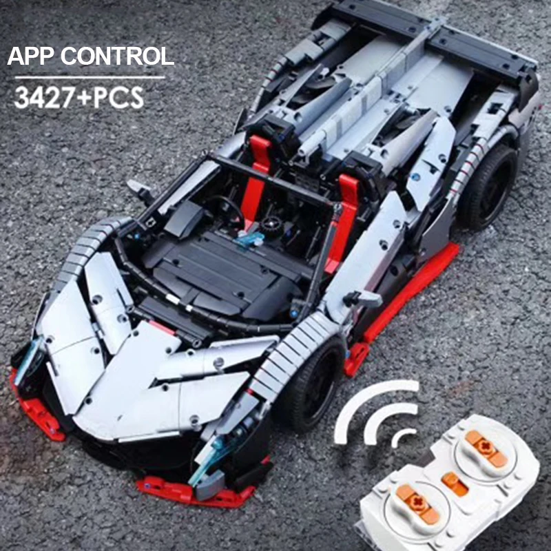 Радиоуправляемый автомобиль Veneno Lamborghimis Roadster Power Function строительные блоки кирпичи