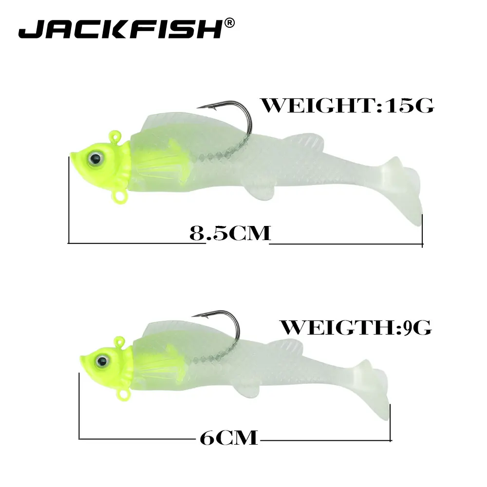 JACKFISH 7 г/15 г свинцовый джиг искусственная Мягкая приманка С рыболовным крючком 6