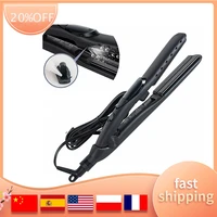 professional steam hair straightener and curler 2 in 1 ceramic flat iron vapor styler lcd screen dual voltage for thick hair
