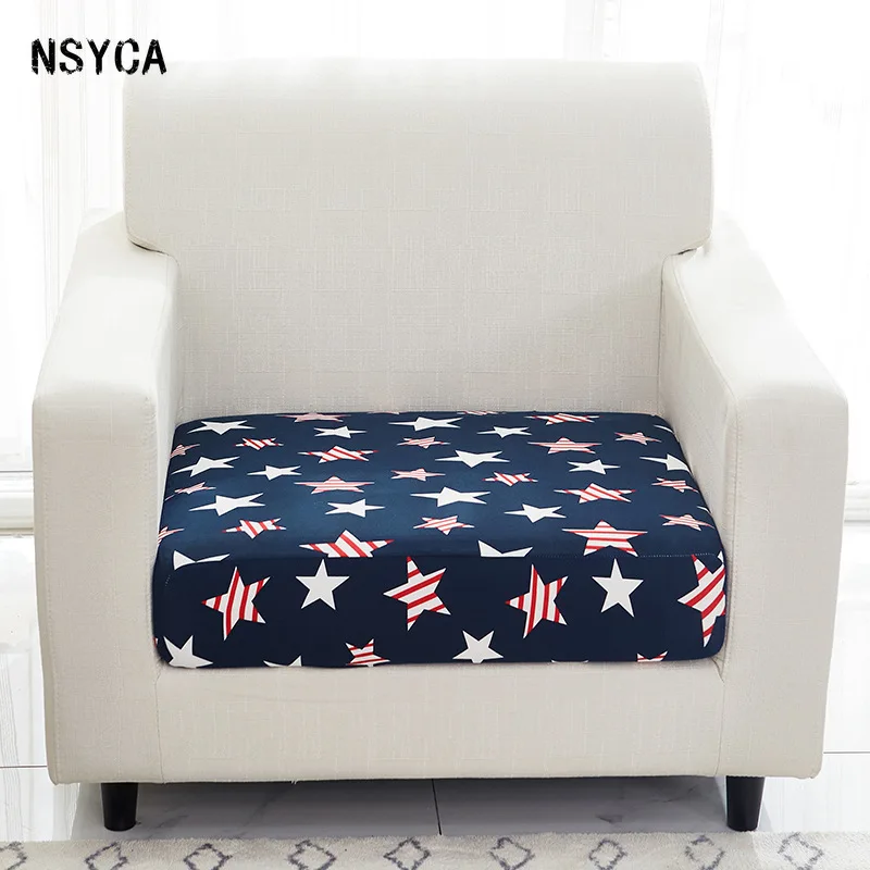 

Seat Cushion Cover Chair Cover Pets Kids Furniture Protective Film Detachable Dust Proof Geometric Pattern Lounger Sofa Cover