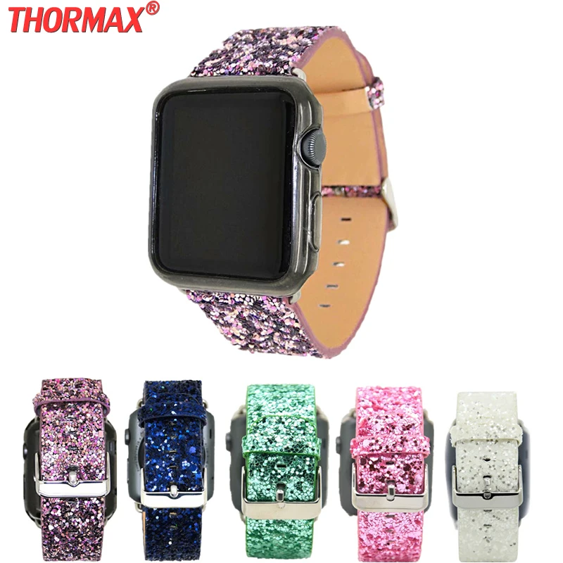 Кожаный ремешок для часов Apple Watch 5 с пряжкой серии 4 3 2 1 38 мм/42 мм Женский браслет