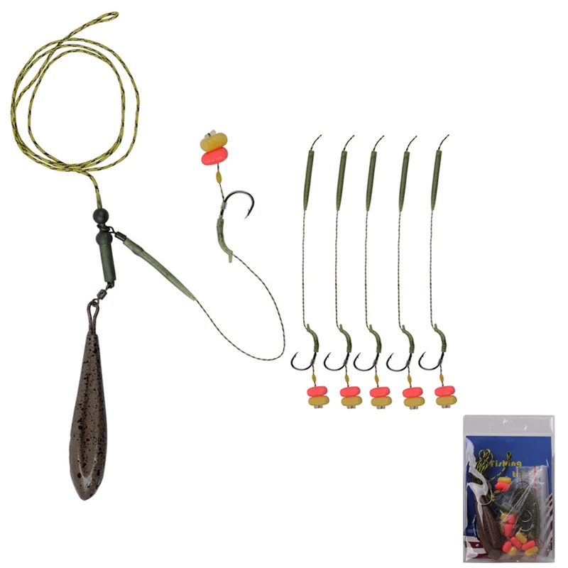 Рыболовная установка для ловли карпа 80 г свинцовая грузила набор снастей леска