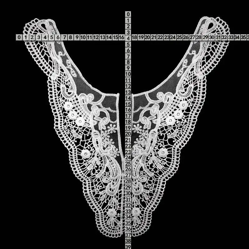 Африка роскошный черный цветок кружевной воротник 3D хлопок ткань нашивки DIY