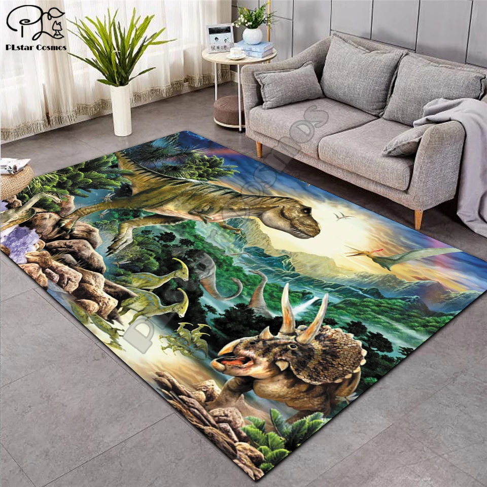 

Nordic 3D Dinosaur carpet kids living room sofa bedroom kids play mat cartoon parlor large carpets hallway door mat customized