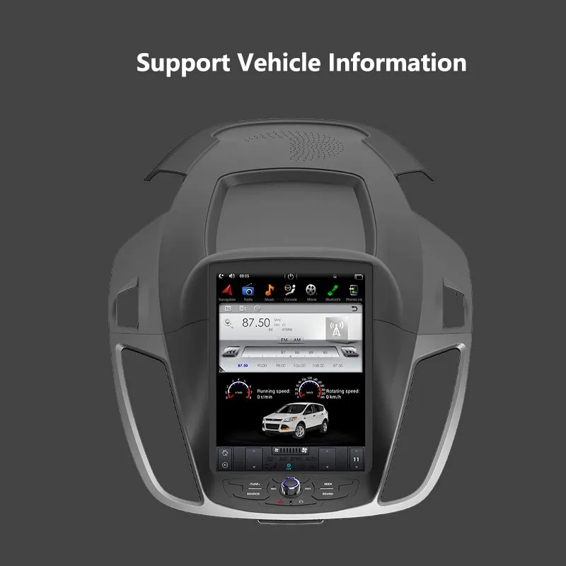 Автомобильный GPS-навигатор на Android 9 0 экран в стиле Tesla для FORD KUGA/Escape 2013-2015 (второе