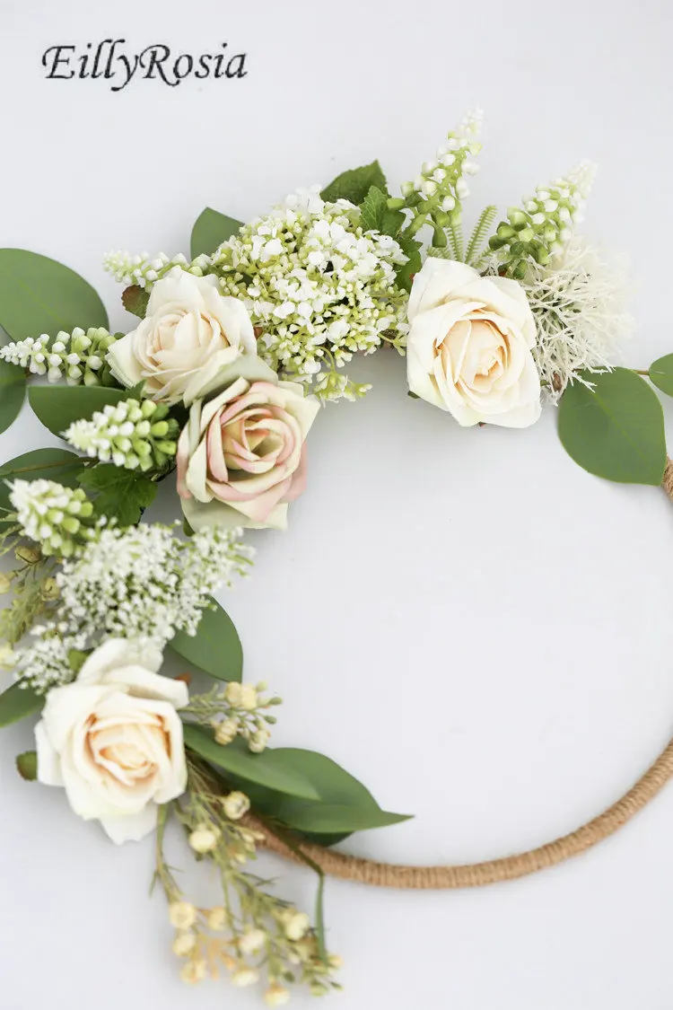 

Custom Design Ins style Bride Hand Take Flower Basket Round Flower for Bridesmaid Bouquet Decoration Home Wedding Decoration