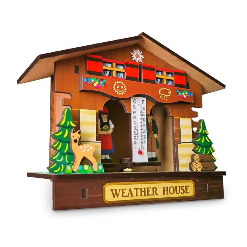 Домашний барометр термометр креативная деревянная Метеостанция для дома