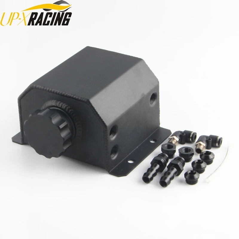 Универсальный алюминиевый маслоуловитель на 1 л резервуар с дренажной заглушкой