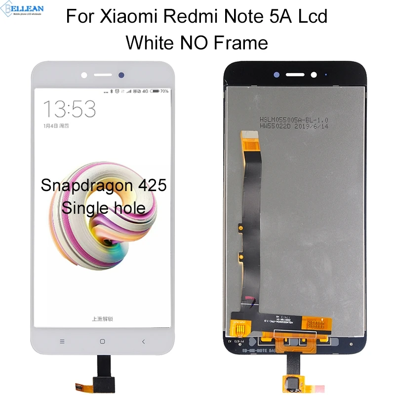 Dinamico для Xiaomi Redmi Примечание 5A Prime lcd Y1 дисплей кодирующий преобразователь сенсорного экрана в сборе Note 5A lcd Y1 Lite дисплей с рамкой - Цвет: 2G White No Frame