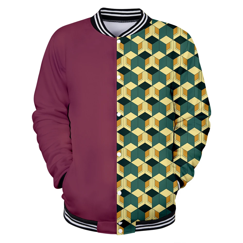 

Demon Slayer 3D Hipster Hip-Hop Baseball Jacket Men 2020 Fashion Design Women/ Men Slim Fit College Varsity Tracksuit Jacket