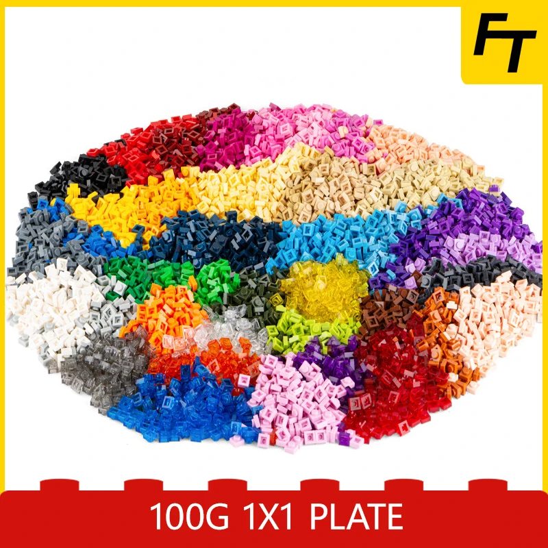 

100g Small Particle 1x1 Plate Brick Base Building Block DIY Pixel Painting Compatible Creative Gift Castle Toys 3024