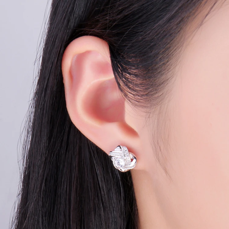JewelryPalace мельница переплелись 1ct кубического циркония серьги 925 Silverearrings для женщин