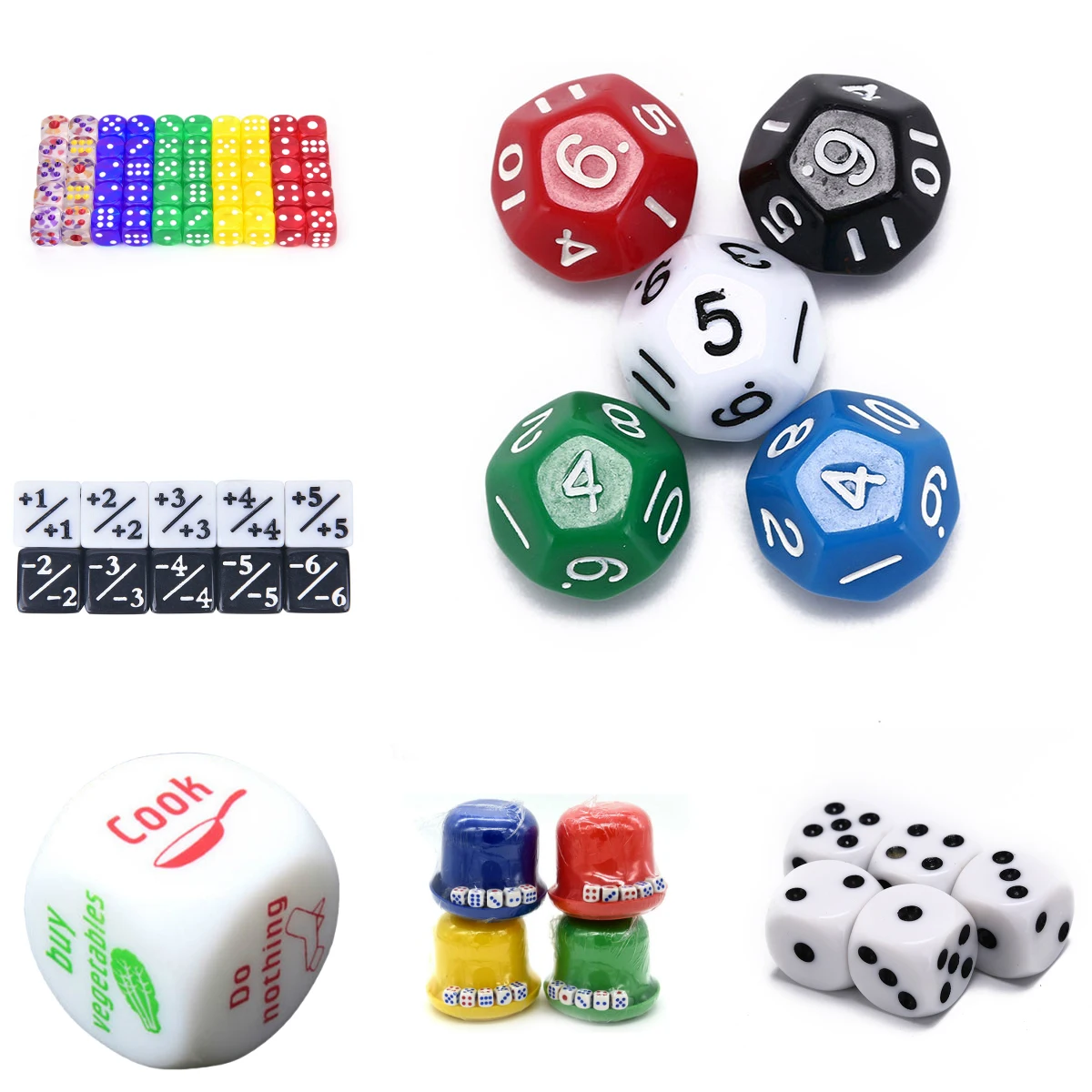 

Wholesale Dices Set Colorful Accessories for Board Game Digital dice Game Dungeons Dragons Polyhedral Multi Sided Acrylic Dice