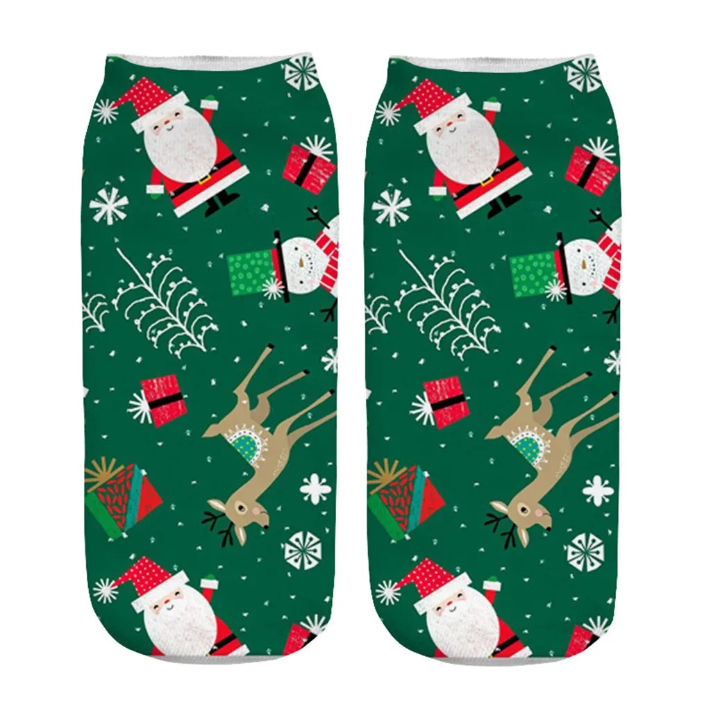 Забавные рождественские носки повседневные для работы в деловом стиле с 3D