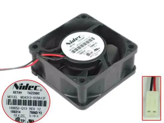 Двухпроводной Вентилятор охлаждения сервера Nidec M34313-51RA13F DC 24V 0.16A 60x60x25mm - купить по