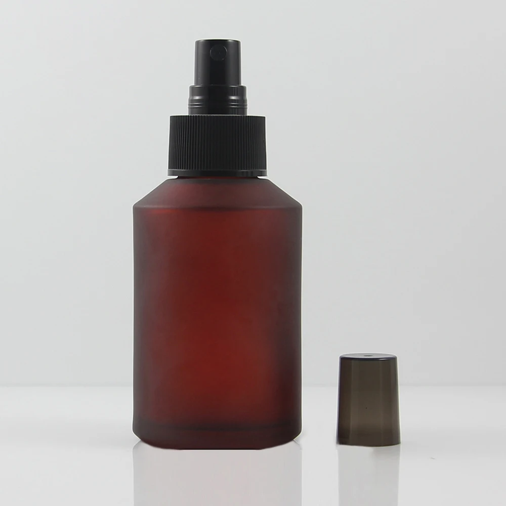 Разноцветный 125 мл пустой стеклянный флакон для парфюма с черной