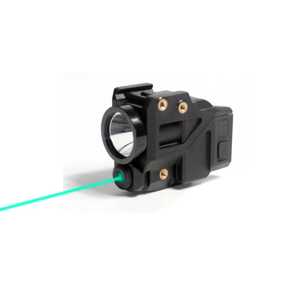 

Tactical High Lumen 550lm LED Flashlight and Green Laser Sight Combo for Hunting Pistols Self Defense