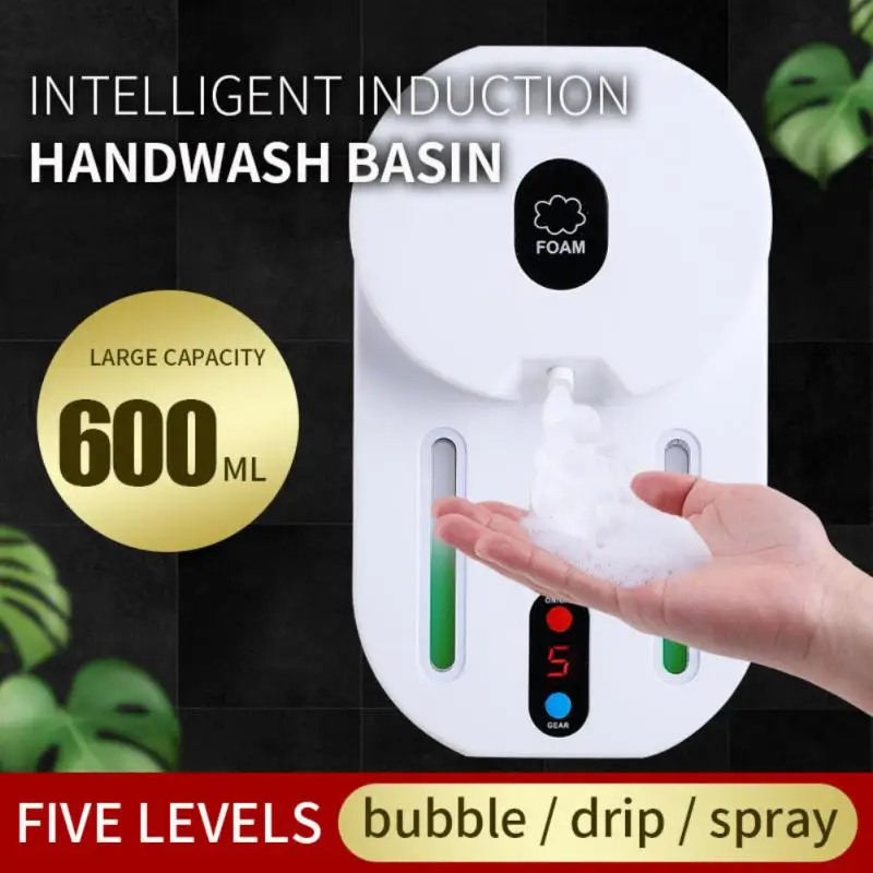 

New 600ml Automatic Sensor Soap Dispenser Infrared Sensor Vertical Touchless Electric Foam/Effluent/Spary Liquid Soap Dispensers