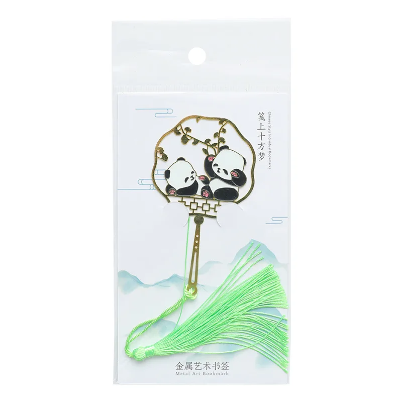 

Chinese Style Brass Bookmark Tassel Pendant Retro Book Clip Metal Pagination Mark Student Gift Stationery School Office Supplies