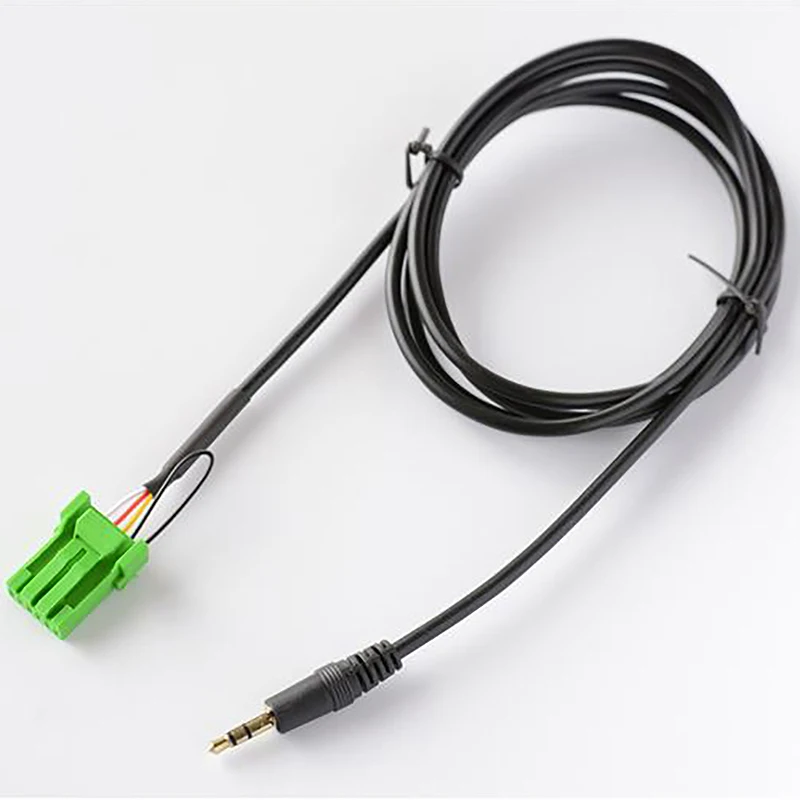 

6Pin Green Connector Stereo 3.5MM Jack o Aux-in MP3 Cable Wire for Honda Jazz Fit 2002-2006